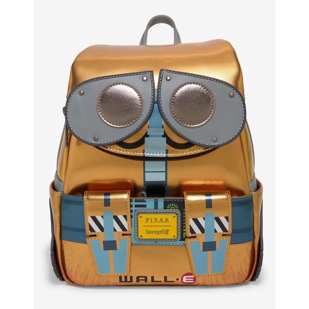 NWT Exclusive Loungefly Disney Pixar WALL-E Metallic WALL-E Figural Backpack‎